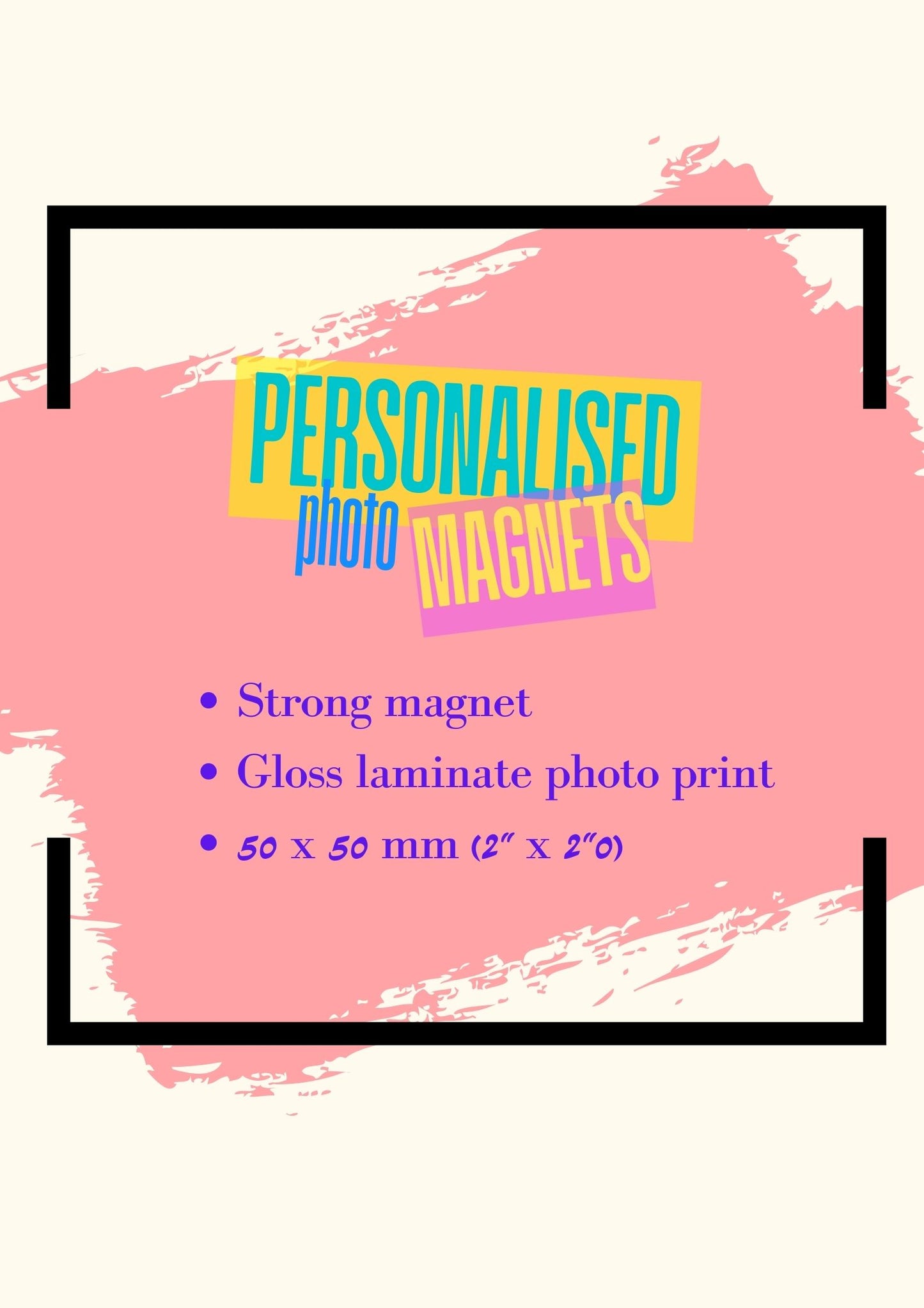 Magneti fotografici personalizzati 50 x 50 mm